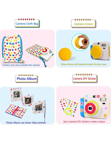 Cámara Instantánea POPOTO con Funda y Accesorios - Kit Completo
