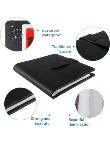 Álbum de Fotos 256 Bolsillos Ruibytree - 2 Paquetes Negro