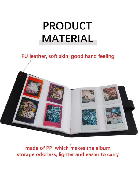 Álbum de Fotos 256 Bolsillos Ruibytree - 2 Paquetes Negro