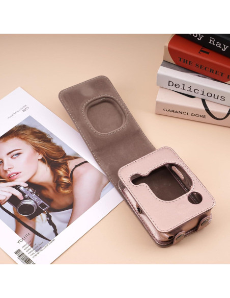 Funda Protectora Frankmate para Fujifilm Instax Mini Liplay Oro Rosa