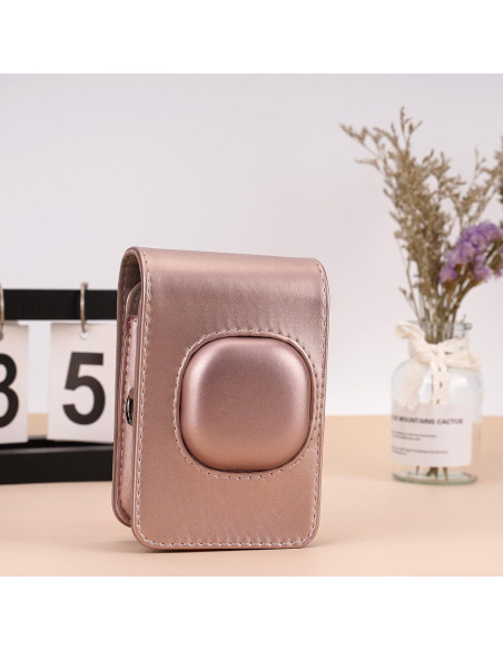 Funda Protectora Frankmate para Fujifilm Instax Mini Liplay Oro Rosa