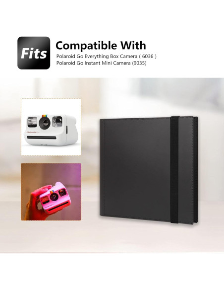 Álbum de fotos Rekeen 256 bolsillos para Polaroid Go Negro