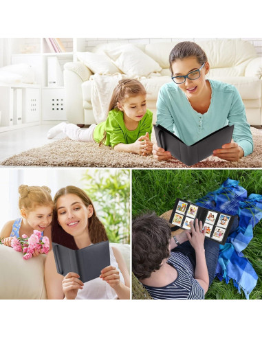 Álbum de fotos Rekeen 256 bolsillos para Polaroid Go Negro