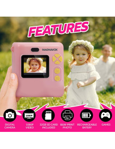 Cámara Digital para Niños Magnavox MCC9063 Rosa 20MP 1080p 2