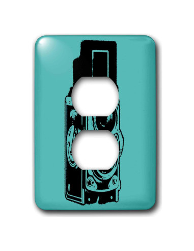 Cubierta de Enchufe 2 Clavijas 3dRose Cámara Vintage TLR