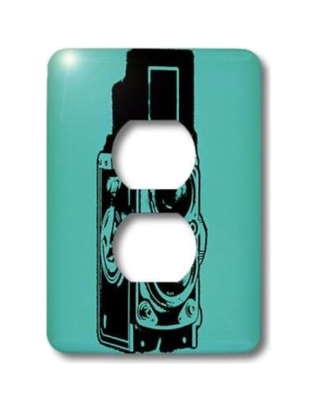 Cubierta de Enchufe 2 Clavijas 3dRose Cámara Vintage TLR