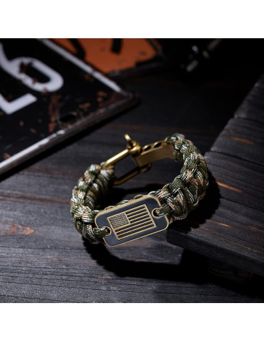 Pulsera Paracord Táctica de Supervivencia CHENXIKK - Ajustable 22.86 cm