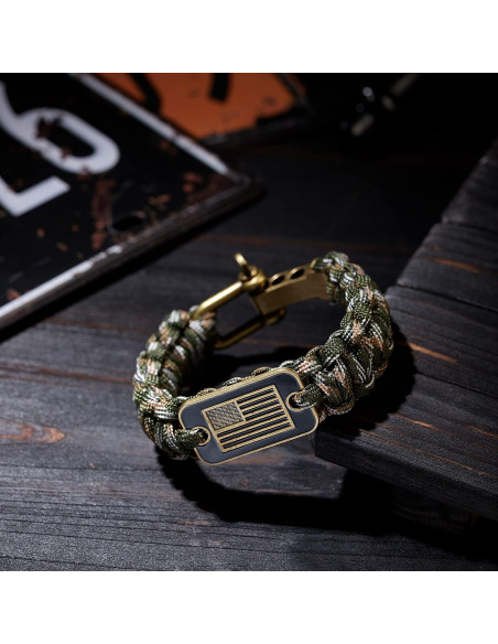 Pulsera Paracord Táctica de Supervivencia CHENXIKK - Ajustable 22.86 cm