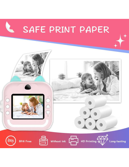 15 Rollos de Papel de Recarga MIARALA para Cámara Instantánea