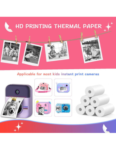 15 Rollos de Papel de Recarga MIARALA para Cámara Instantánea