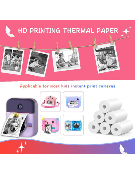 15 Rollos de Papel de Recarga MIARALA para Cámara Instantánea