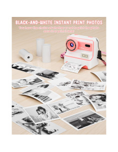 Cámara Instantánea para Niños FOHOA D101 Rosa 1080P con MP3 2