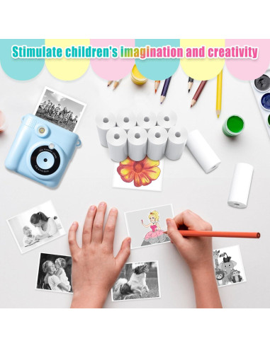 12 Rollos de Papel Térmico Hikkon para Impresión Instantánea