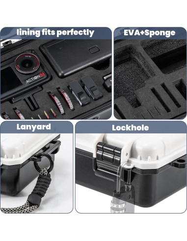 Estuche Duro Impermeable FLYDrone para DJI Osmo Action 5 Pro/4