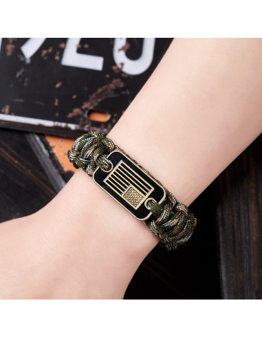 Pulsera Paracord Táctica de Supervivencia CHENXIKK - Ajustable 22.86 cm