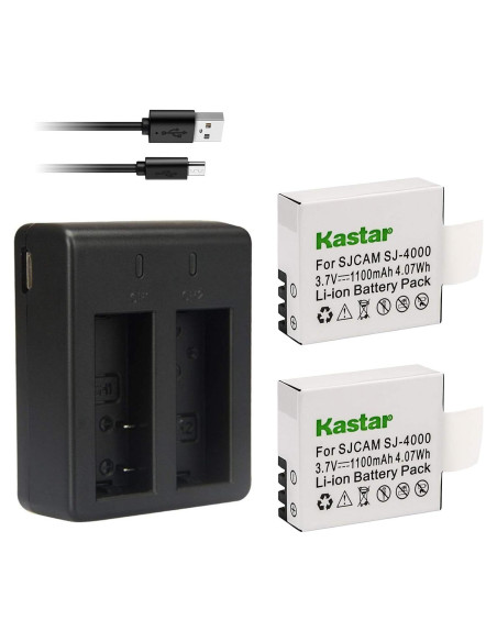 Baterías Kastar (2) + Cargador USB Dual para SJ4000 SJ5000