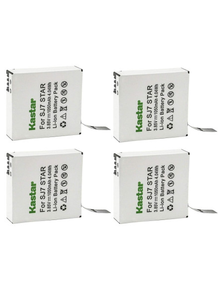 Kastar Paquete de 4 Baterías Litio-Ion para SJCAM SJ7 Star