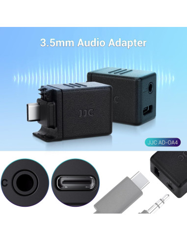 Adaptador de Micrófono JJC para DJI Osmo Action 5 Pro/4