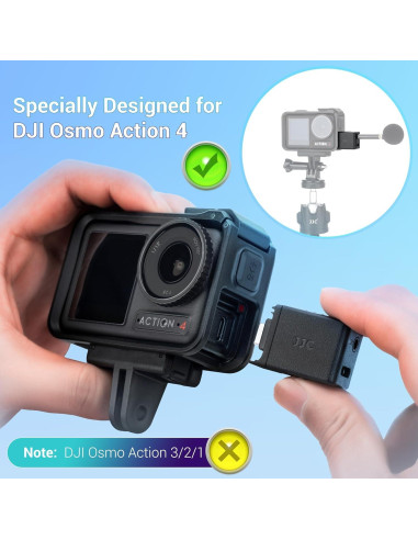 Adaptador de Micrófono JJC para DJI Osmo Action 5 Pro/4
