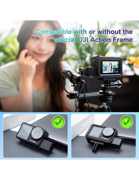 Adaptador de Micrófono JJC para DJI Osmo Action 5 Pro/4