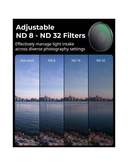 Filtro CPL y VND 3-5 SmallRig para DJI Osmo Action 4, ND8-32