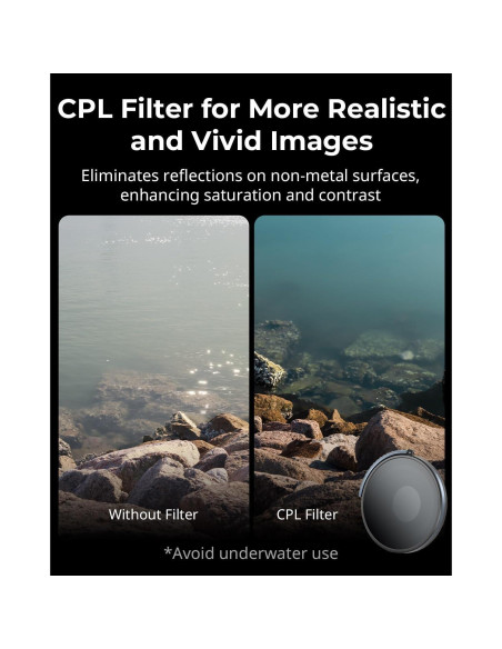 Filtro CPL y VND 3-5 SmallRig para DJI Osmo Action 4, ND8-32