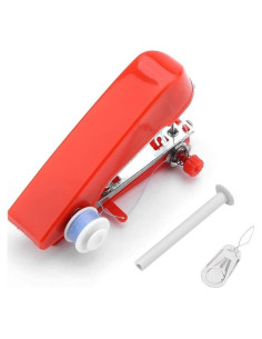 Máquina de Coser de Mano Mini Portátil Roja - Ideal para Viajes