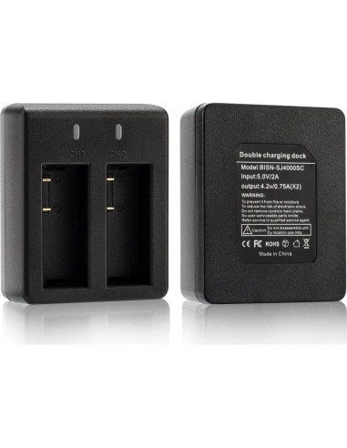 Paquete de 5 Baterías Recargables 1350mAh + Cargador USB GeeKam
