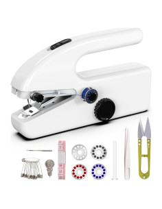 Máquina de Coser Eléctrica de Mano Aovly A12 Mini Blanca