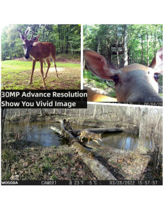 Cámaras de Sendero WOSODA 30MP HD 1080P con Visión Nocturna 2