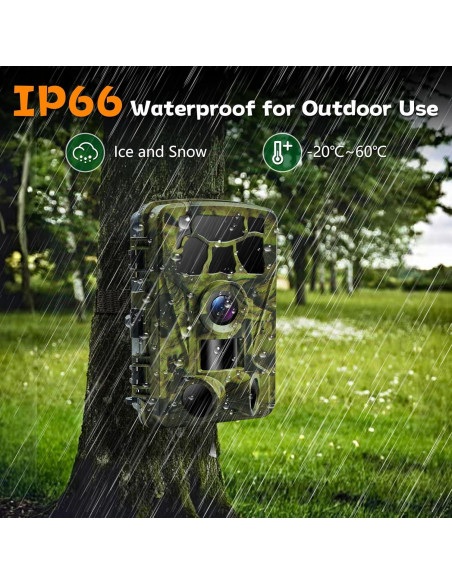 Cámara de Sendero Lantoocam 5K con Visión Nocturna y Wi-Fi