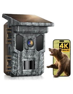 Cámara de sendero solar VIDVIS 4K 64MP visión nocturna IP66