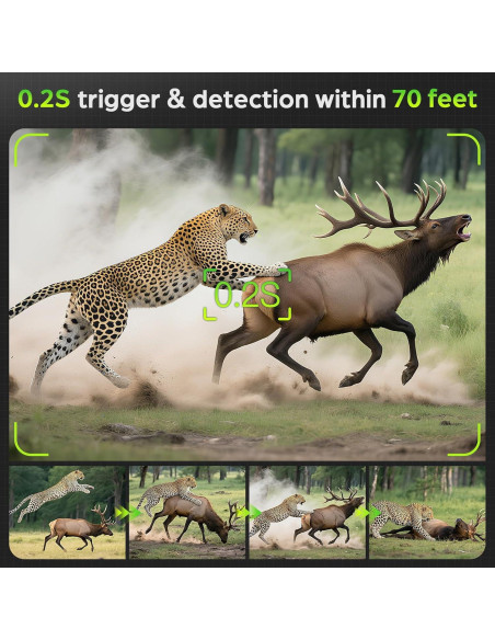 Cámara de sendero solar VIDVIS 4K 64MP visión nocturna IP66