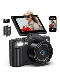 Cámara Digital Lacegre 5K 75MP con WiFi y Pantalla 3"