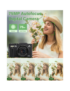 Cámara Digital Lacegre 5K 75MP con WiFi y Pantalla 3" 2