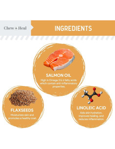 Golosinas Masticables de Aceite de Salmón Chew + Heal 180 Unidades 2