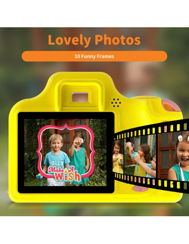 Cámara Digital para Niños Ourlife 12MP Rosa con Música MP3