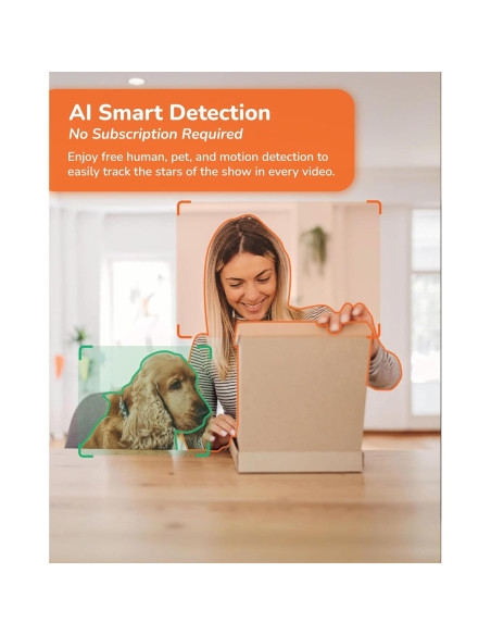 Cámara de Seguridad Interior Sensforge SF-C2 2.5K Wi-Fi Pan-Tilt