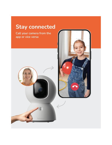 Cámara de Seguridad Interior Sensforge SF-C2 2.5K Wi-Fi Pan-Tilt