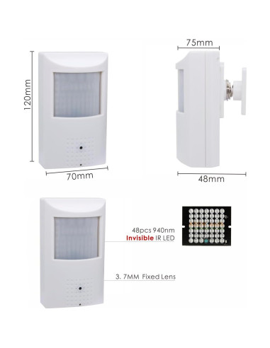 Cámara de Seguridad IP Oculta 4K 8MP POE Real HD