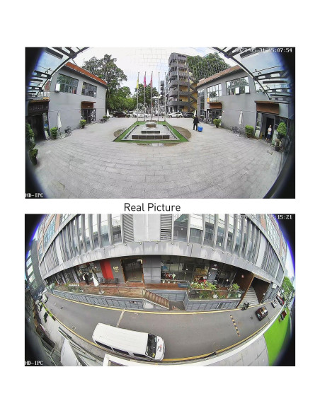 Cámara IP Mini PoE REVODATA I706-3-P-A 5MP Fisheye 180