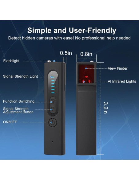 Detector de cámaras ocultas y GPS Bagandcute X13, 30H uso