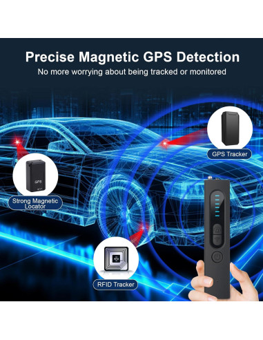Detector de cámaras ocultas y GPS Bagandcute X13, 30H uso