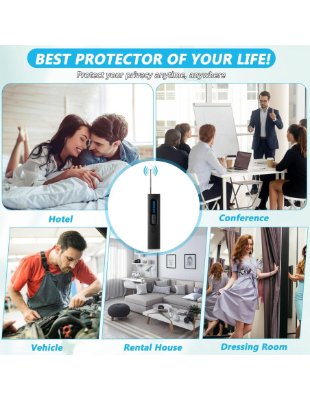 Detector de Cámaras Ocultas Qnmittry GSRE, Antiespía, 5 Niveles