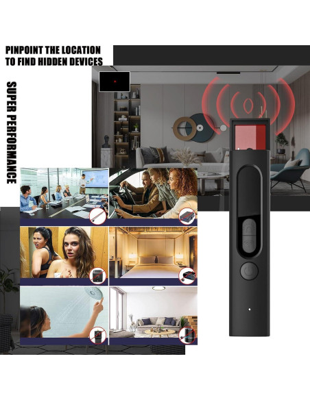 Detector de Cámaras Ocultas Hypefinity, 5 Niveles de Sensibilidad