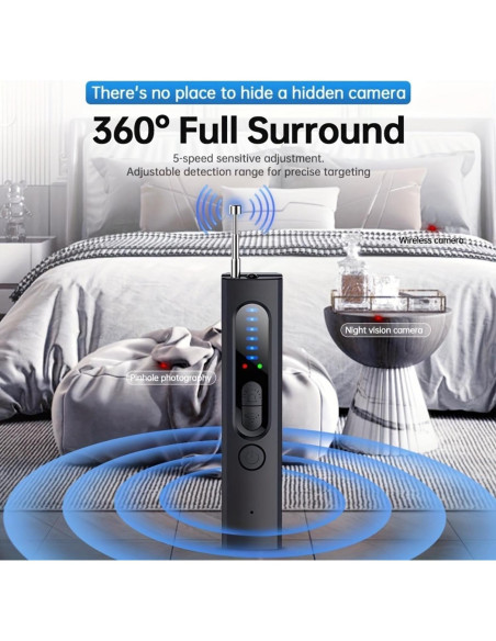 Detector de Cámaras Ocultas Hypefinity, 5 Niveles de Sensibilidad