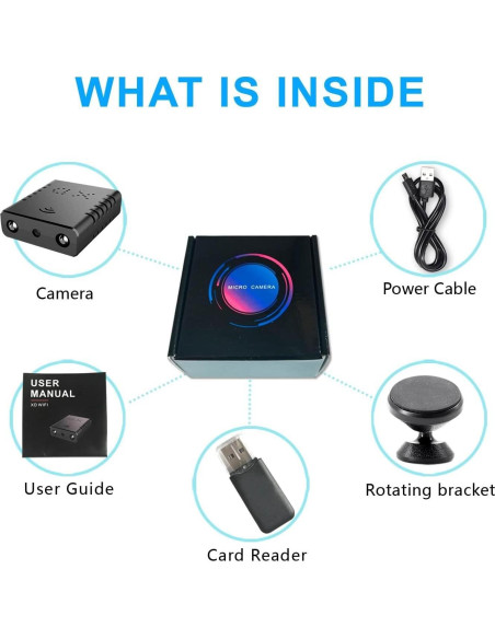 Cámara Oculta Inalámbrica HD 1080P XDWIFI - Visión Nocturna