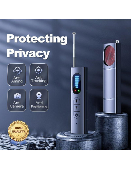 Detector de Cámaras Ocultas T01 - Escáner RF, 25h Batería