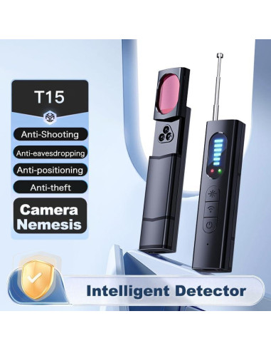 Detector de Cámaras Ocultas T01 - Escáner RF, 25h Batería