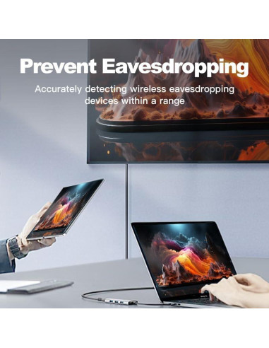 Detector de Cámaras Ocultas T01 - Escáner RF, 25h Batería